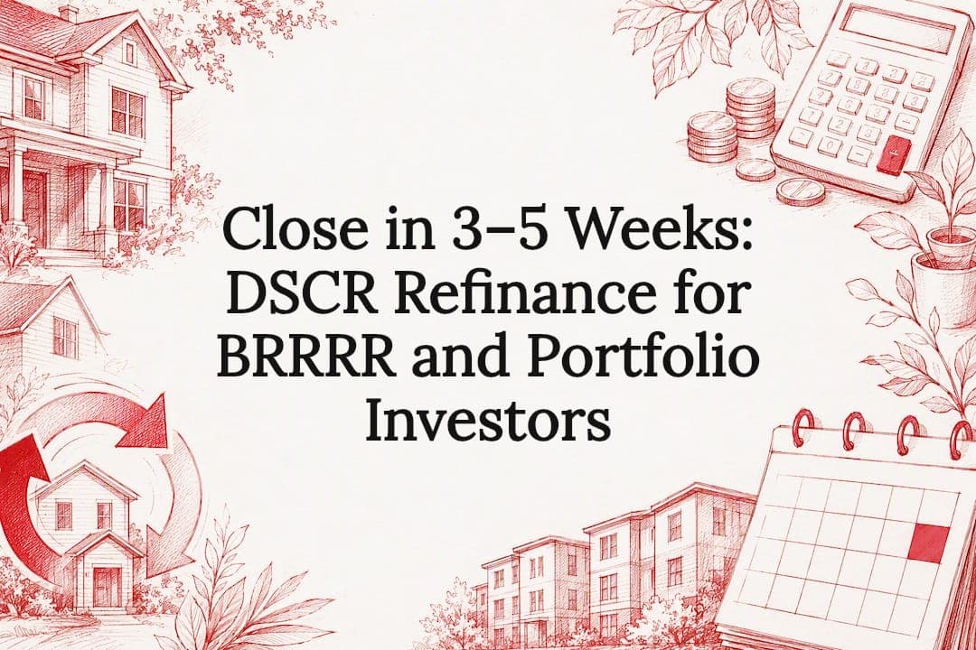 Close in 3–5 Weeks: DSCR Refinance for BRRRR and Portfolio Investors