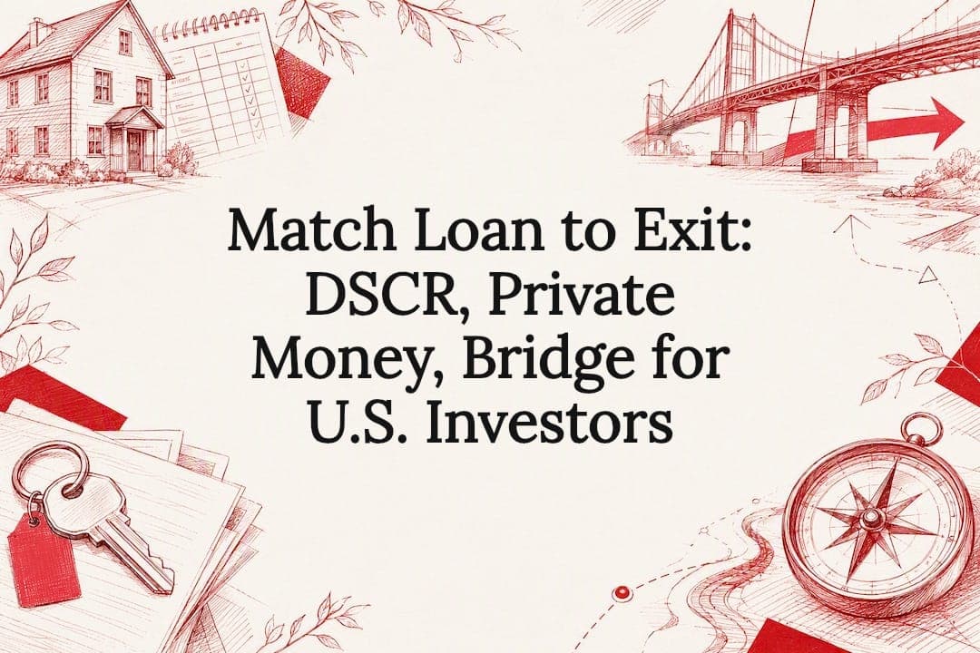 Match Loan to Exit: DSCR, Private Money, Bridge for U.S. Investors